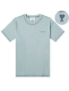 Fade out embroid logo short sleeve t-shirt mint - AMI - BALAAN 2