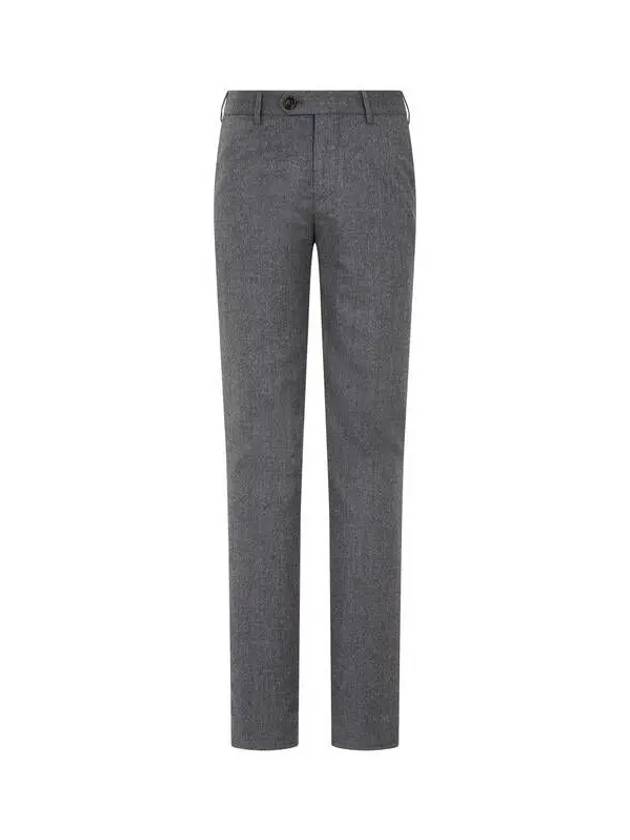 Men s unbuttoned closure soft wool pants dark gray 271223 - BRUNELLO CUCINELLI - BALAAN 1