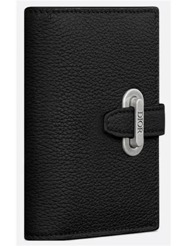 Normandy Vertical Calfskin Bifold Card Wallet Black - DIOR - BALAAN 3