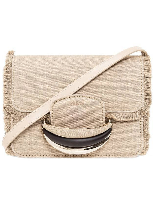 Katie Linen Cross Bag Beige - CHLOE - BALAAN.