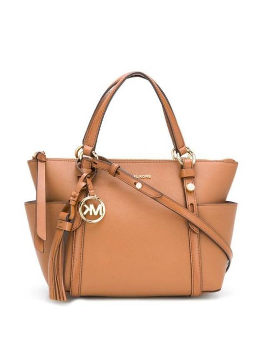 Women's Nomad Small Leather Tote Bag Brown - MICHAEL KORS - BALAAN 1