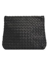 Intrecciato Document Clutch Bag Black - BOTTEGA VENETA - BALAAN 1