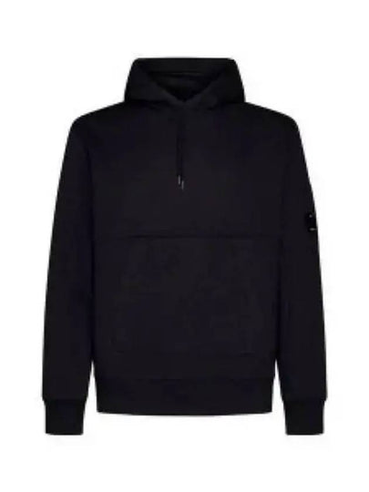 Logo Patch Drawstring Hoodie Black - CP COMPANY - BALAAN 2