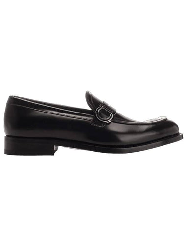 Gancini Ornament Loafer Black - SALVATORE FERRAGAMO - BALAAN 1