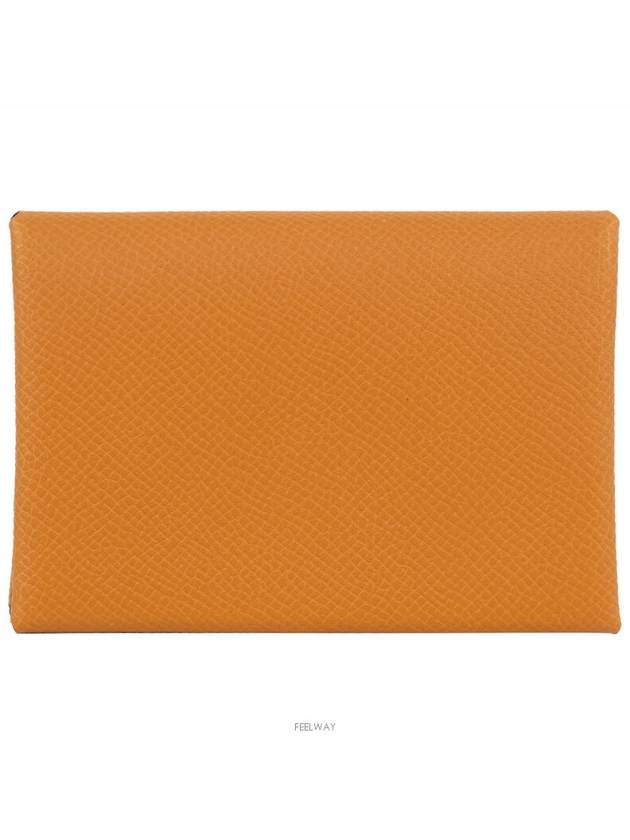 Calvi Duo Compact Card Holder Toffee B 74323 - HERMES - BALAAN 2