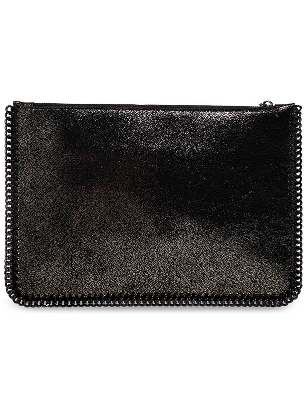 Stella McCartney Vegan Leather Clutch, Women's, Black - STELLA MCCARTNEY - BALAAN 3