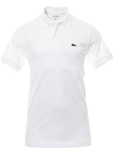 Men's Logo Classic Fit Cotton Short Sleeve Polo Shirt White - LACOSTE - BALAAN 2