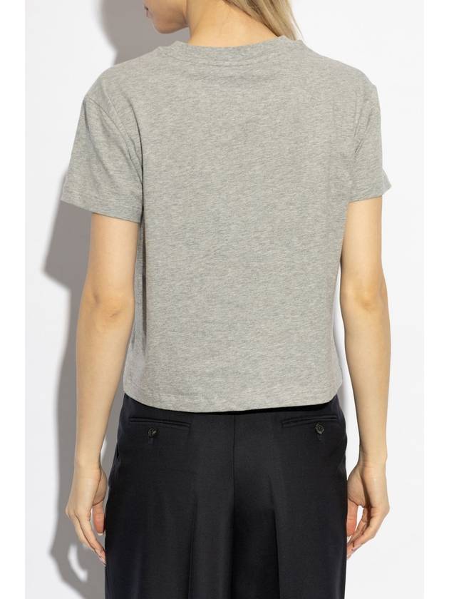 A.P.C. Cotton T-shirt With Logo, Women's, Grey - A.P.C. - BALAAN 4