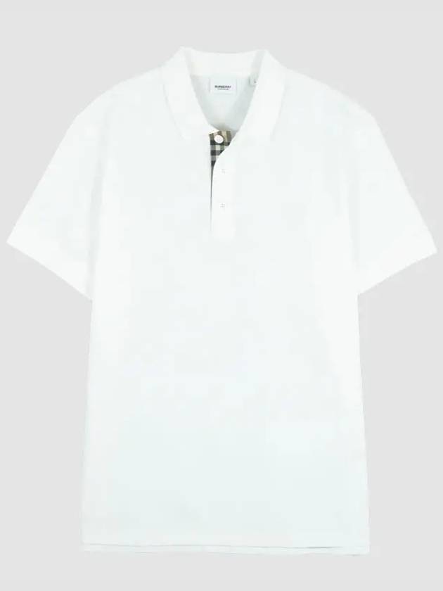 Eddie Cotton Polo Shirt White - BURBERRY - BALAAN 3