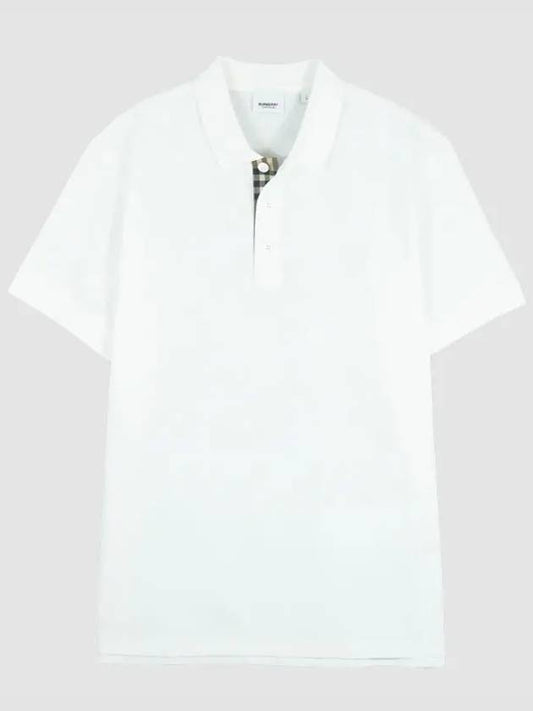 Eddie Cotton Polo Shirt White - BURBERRY - BALAAN 2