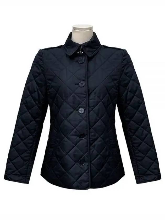 New Frankby Quilted Jacket Navy - BURBERRY - BALAAN 2