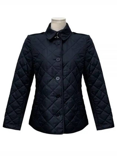 New Frankby Quilted Jacket Navy - BURBERRY - BALAAN 2