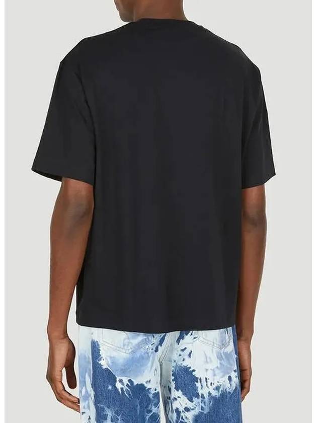 Front face patch crew neck short sleeve tshirt black - ACNE STUDIOS - BALAAN 4