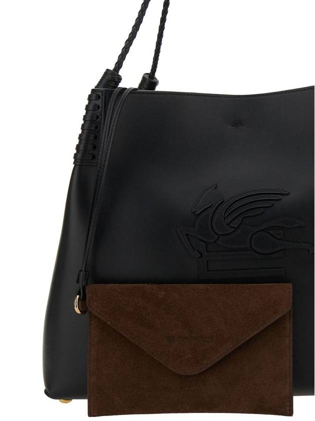 'Libra' Black Shoulder Bag With Maxi Logo On The Front In Leather Woman - ETRO - BALAAN 3