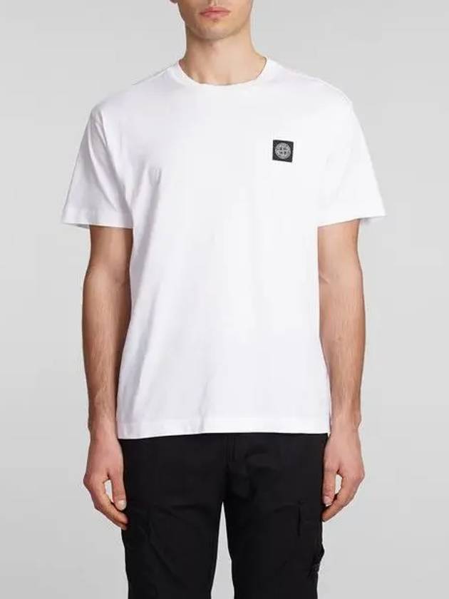 Logo Patch Short Sleeves T-Shirt White - STONE ISLAND - BALAAN 2