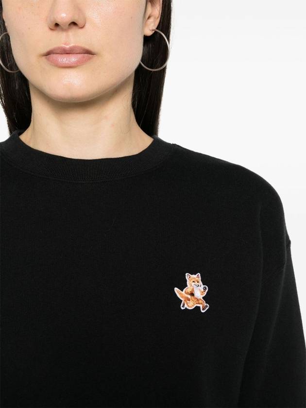 Speedy Fox Patch Comfort Sweatshirt Black - MAISON KITSUNE - BALAAN 7