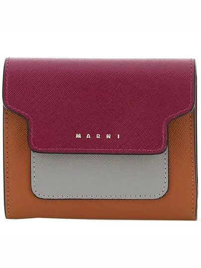 Saffiano Tri-Fold Half Wallet Purple - MARNI - BALAAN 2