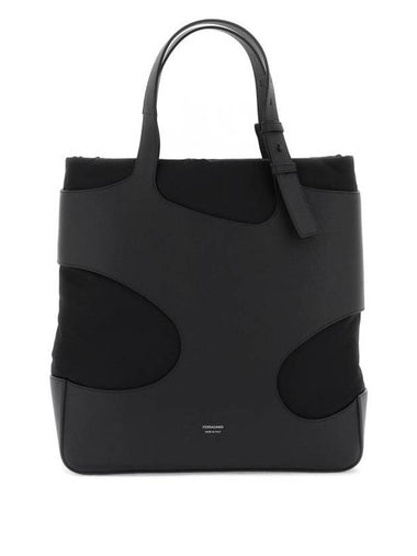 Salvatore cut-out detail tote bag black - SALVATORE FERRAGAMO - BALAAN 1