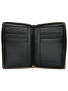 Intrecciato Zipper Around Half Wallet Black - BOTTEGA VENETA - BALAAN 6