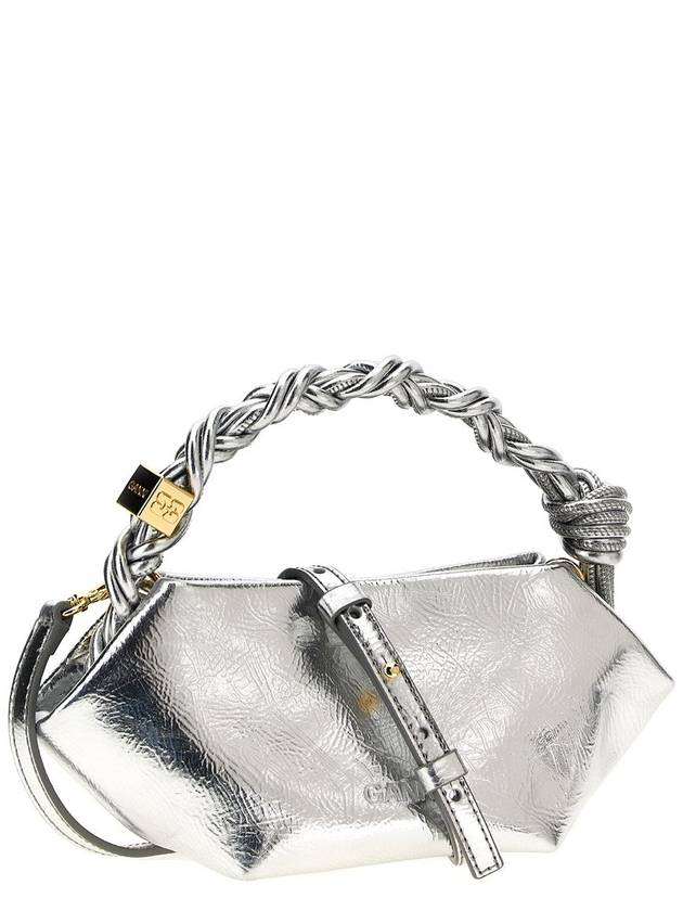 Bou Mini Tote Bag Silver - GANNI - BALAAN 6