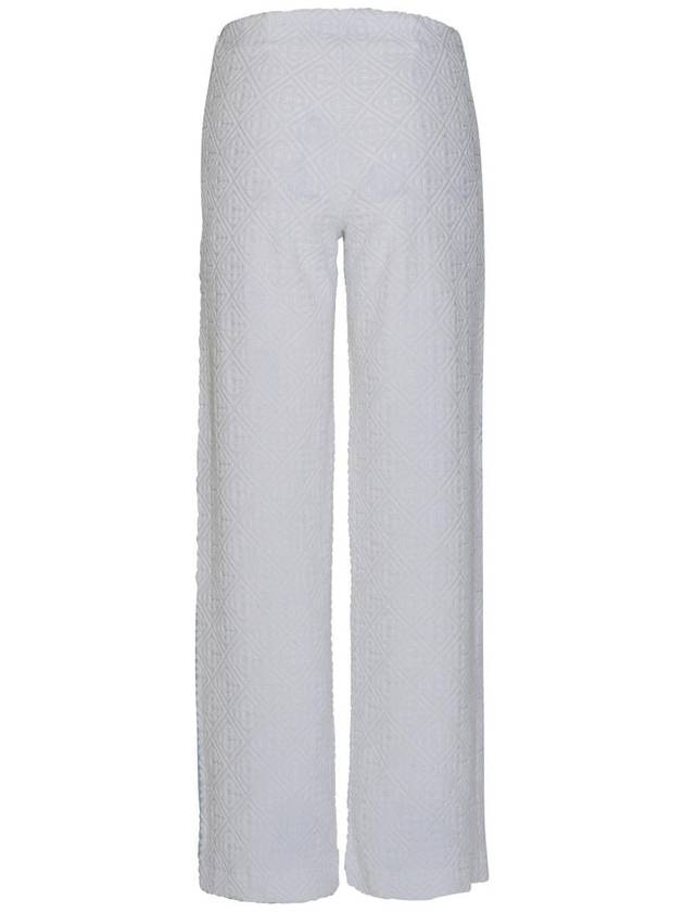 Casablanca 'Towelling' White Cotton Blend Pants - CASABLANCA - BALAAN 3