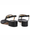 Women's Double G Sandals Black - GUCCI - BALAAN 7