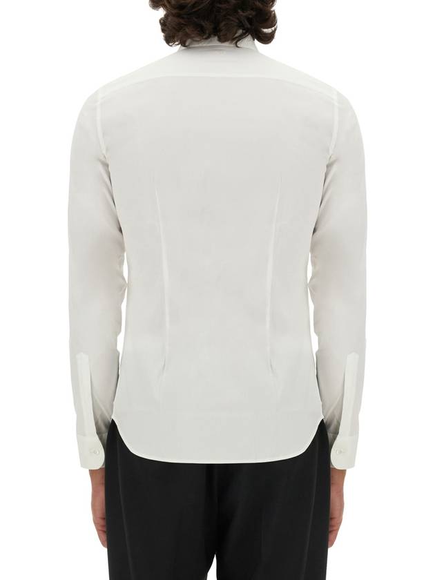 Stretch Cotton Poplin Long Sleeve Shirt White - GUCCI - BALAAN 4