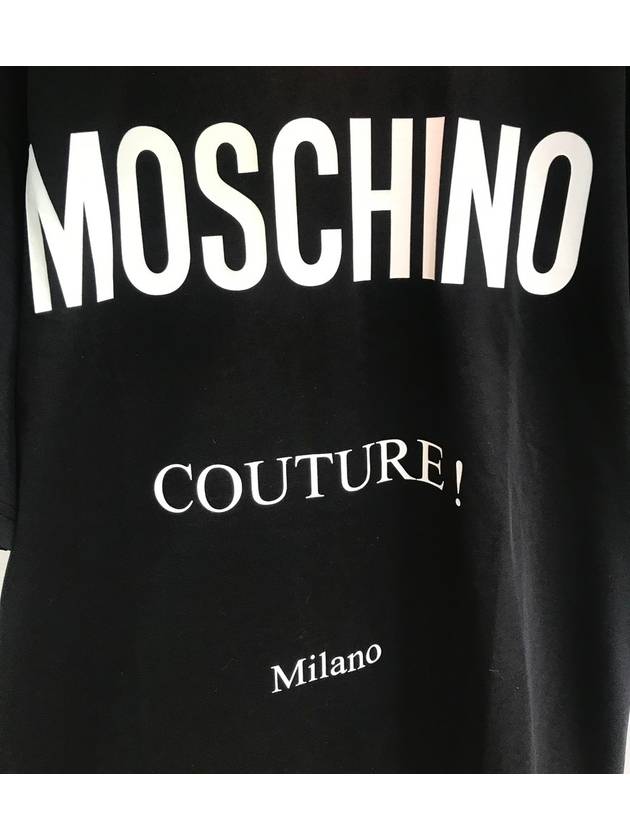 Women's Couture Logo Tee Short Sleeve TShirt Black A0709 540 2555 - MOSCHINO - BALAAN 3