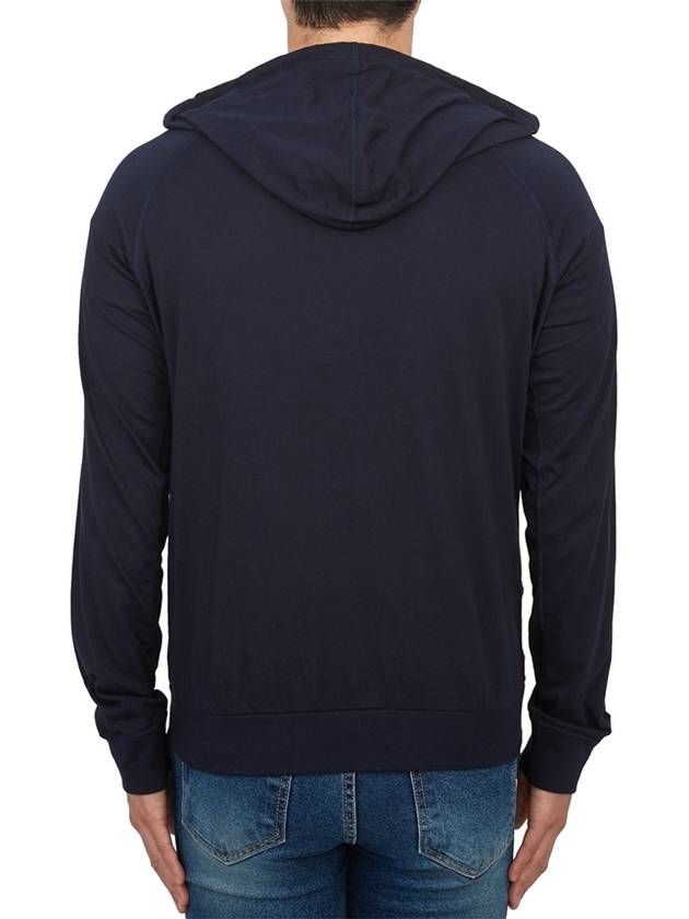 Cotton Jersey Zip Lounge Hoodie Navy - PAUL SMITH - BALAAN 5