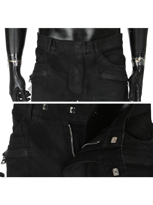 Back Pocket Embossed Logo Denim Jeans Black - BALMAIN - BALAAN.