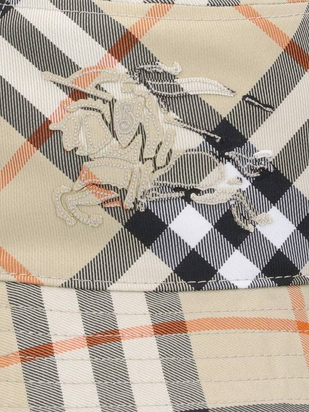 EKD Appliquéd Check Bucket Hat Beige - BURBERRY - BALAAN 4