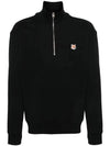 Fox Head Patch Half Zipper Sweatshirt Black - MAISON KITSUNE - BALAAN 2