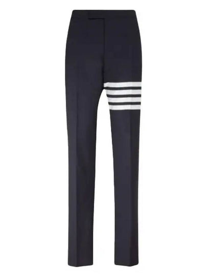 Diagonal Plain Weave Classic Wool Slacks Navy - THOM BROWNE - BALAAN 2