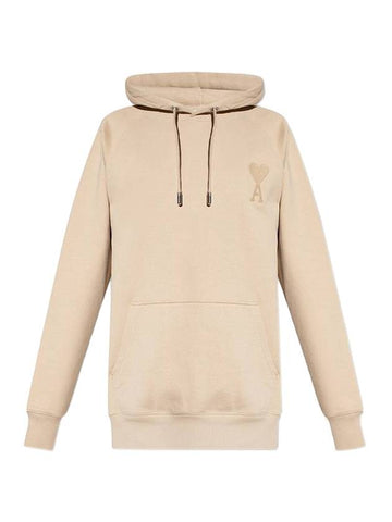 Heart Logo Hood Beige - AMI - BALAAN.