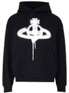 Spray ORB Logo Print Hoodie Black - VIVIENNE WESTWOOD - BALAAN 4