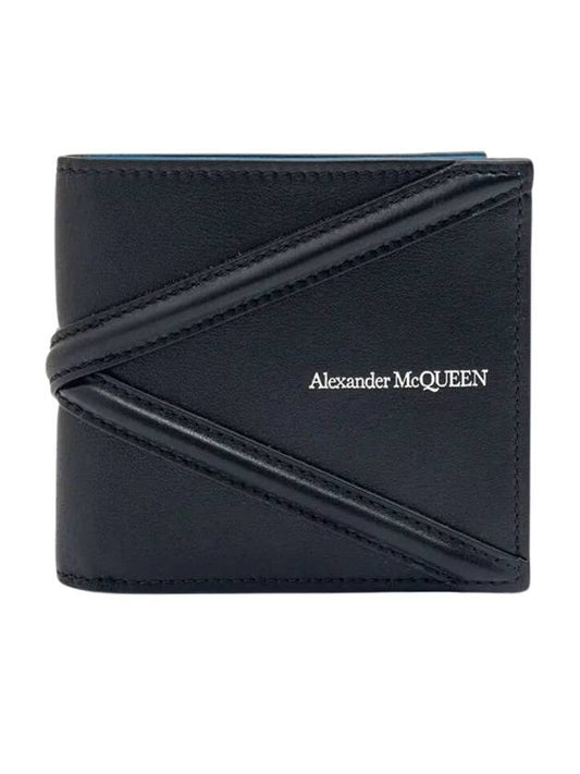 Harness Billfold Half Wallet Black - ALEXANDER MCQUEEN - BALAAN 1