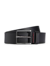 Metal Buckle Leather Belt Black - HUGO BOSS - BALAAN 1