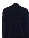 Merino Wool Polo Knit Top Navy - CP COMPANY - BALAAN 4