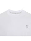 Logo Cotton Short-Sleeved T-Shirt White - BRUNELLO CUCINELLI - BALAAN 4