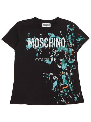 Kids short sleeved T shirt HOM04L LAA24 60100 Adults can wear - MOSCHINO - BALAAN 1