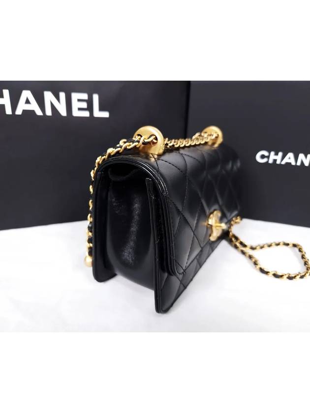 Chain Mini Flap Calfskin Cross Bag Black - CHANEL - BALAAN 6