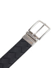 Men's Intrecciato Leather Belt Black - BOTTEGA VENETA - BALAAN 7