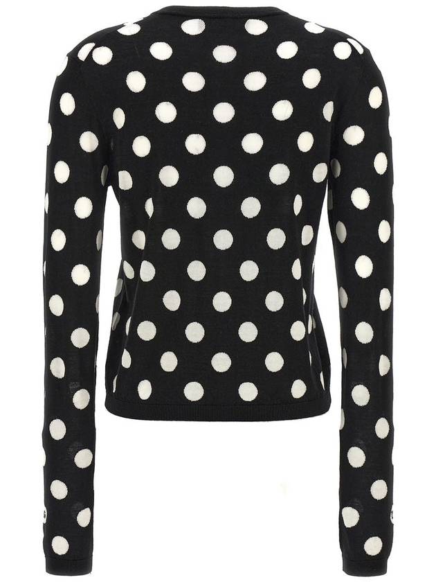 Polka dot pattern button-up cardigan FXV28TJCVYK - DOLCE&GABBANA - BALAAN 3