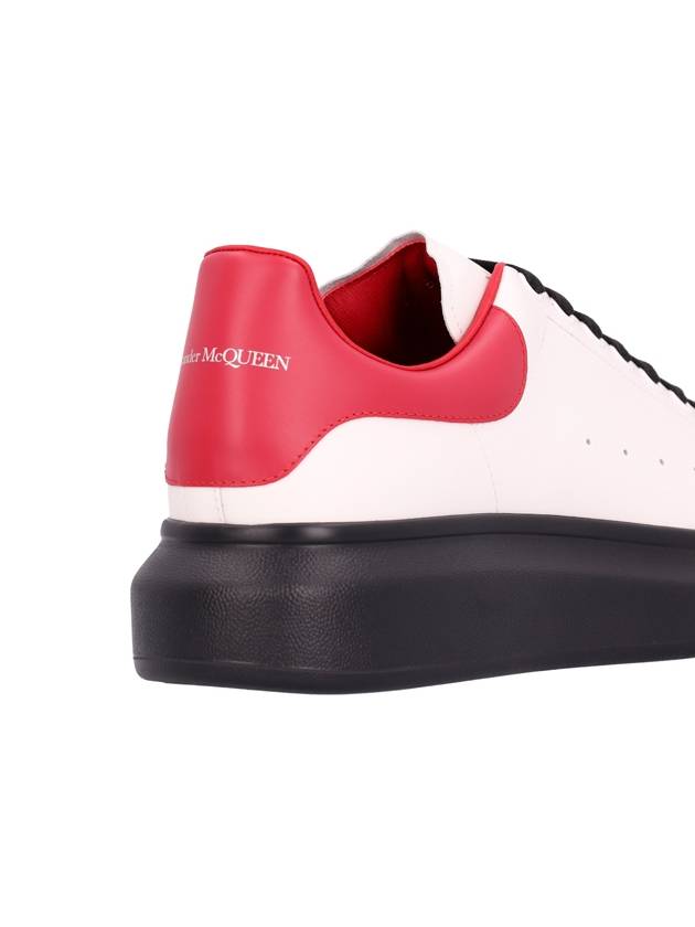 Oversized Leather Low Top Sneakers White Black Red - ALEXANDER MCQUEEN - BALAAN 6