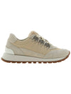 Women's Wool Low Top Sneakers Beige - BRUNELLO CUCINELLI - BALAAN 3