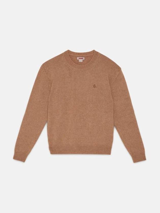 Round Neck Wool Knit Top Beige - BARACUTA - BALAAN 2