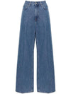 Cotton Wide Jeans Blue - TOTEME - BALAAN 1