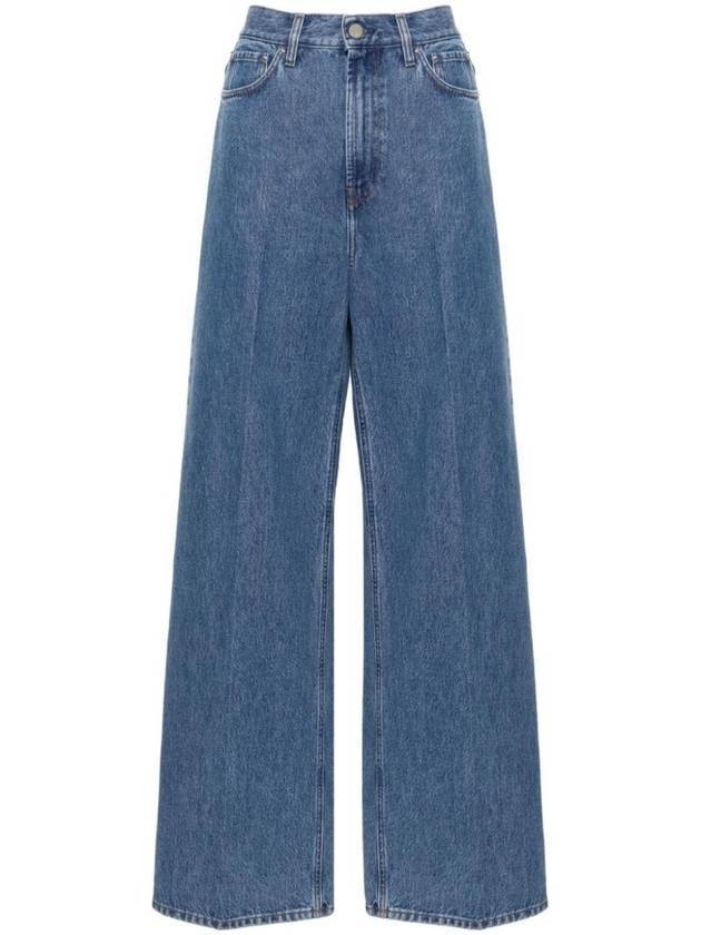 Cotton Wide Jeans Blue - TOTEME - BALAAN 1