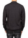 Men's Logo Wool V-Neck Cardigan Vintage Black - VIVIENNE WESTWOOD - BALAAN.