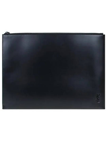 Monogram Logo Tiny Large Clutch Bag Black - SAINT LAURENT - BALAAN 2